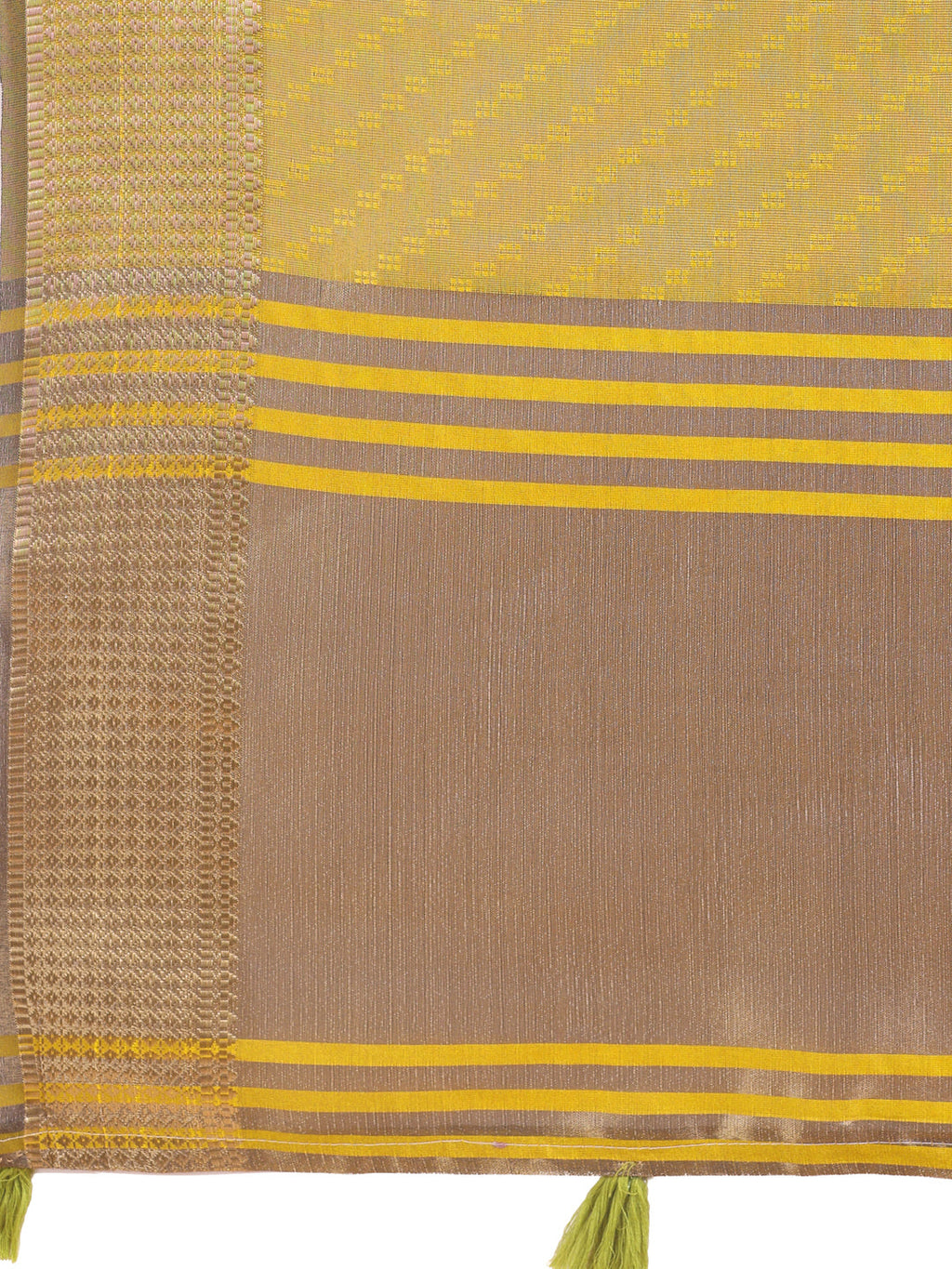 Shree Shyam Fashion Graceful Mustard Organza Saree with Rich Golden Zari Border | Elegant Party Wear Saree with Blouse Piece