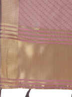 Shree Shyam Fashion Graceful Magenta Organza Saree with Rich Golden Zari Border | Elegant Party Wear Saree with Blouse Piece