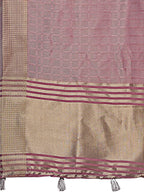 Shree Shyam Fashion Magenta Organza Saree with Golden Zari Border | Elegant Soft Lightweight Party Wear Saree with Blouse