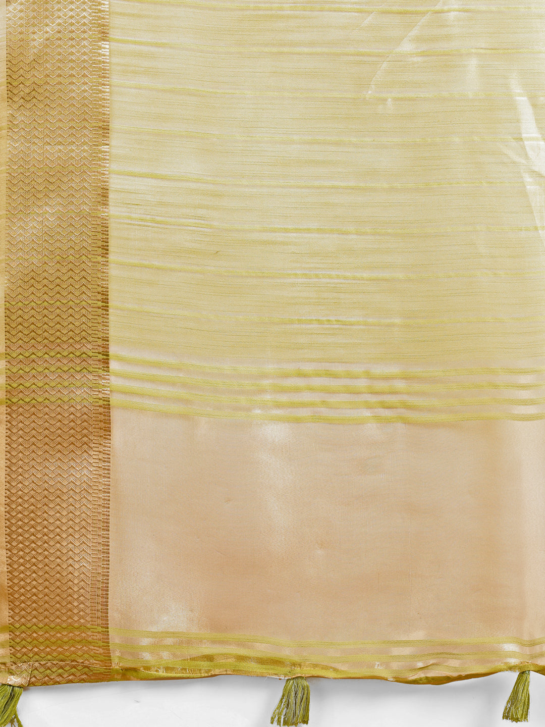 Shree Shyam Fashion Elegant Gold Yellow Organza Saree with Zari Border | Party Wear Lightweight Saree with Blouse for Women