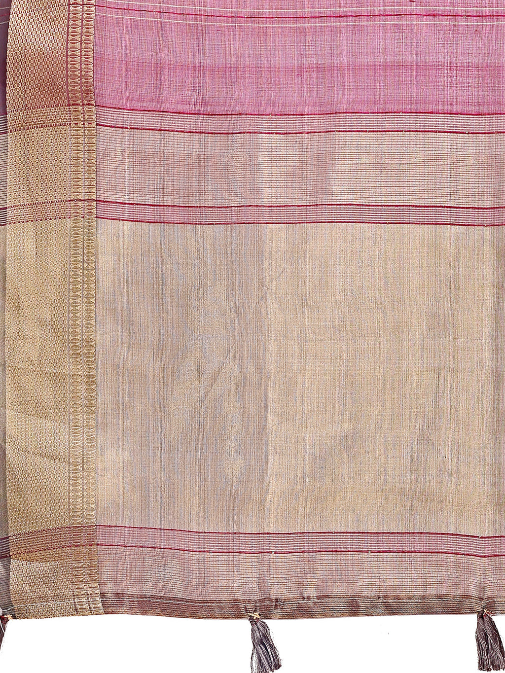 Shree Shyam Fashion Purple Organza Woven Zari Work Traditional Tassel Saree