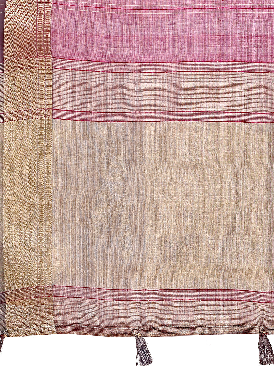 Shree Shyam Fashion Purple Organza Woven Zari Work Traditional Tassel Saree