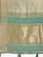 Shree Shyam Fashion Elegant Light Green & Green Organza Saree with Rich Zari Border & Pallu Tassels | Premium Partywear Saree for Women