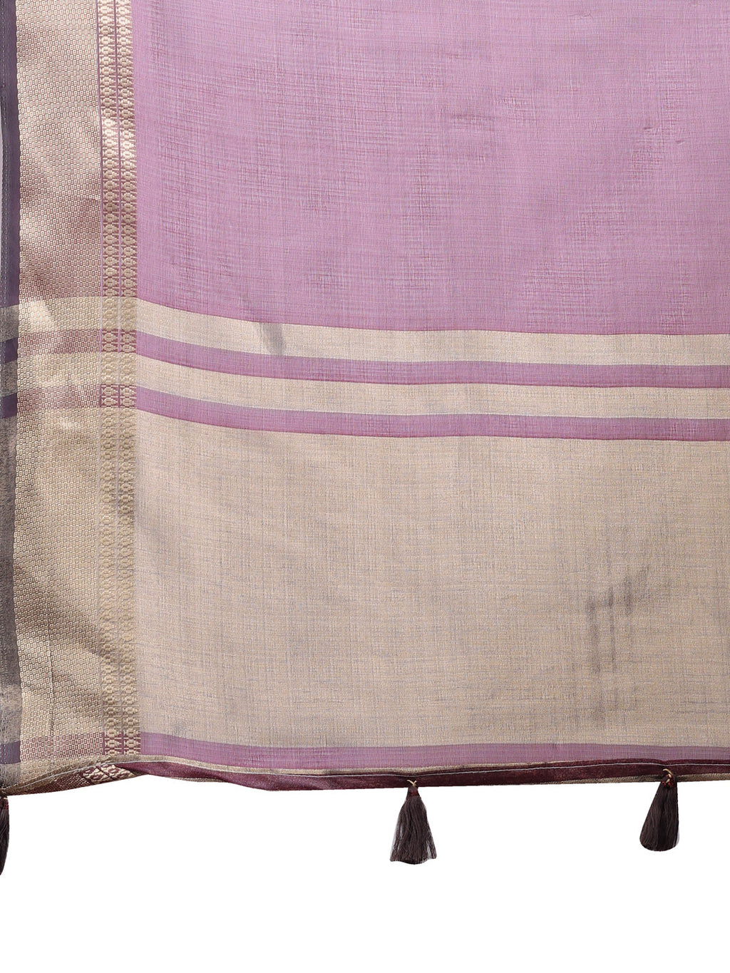 Shree Shyam Fashion Purple Organza Woven Zari Work Traditional Tassel Saree