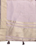 Shree Shyam Fashion Purple Organza Woven Zari Work Traditional Tassel Saree