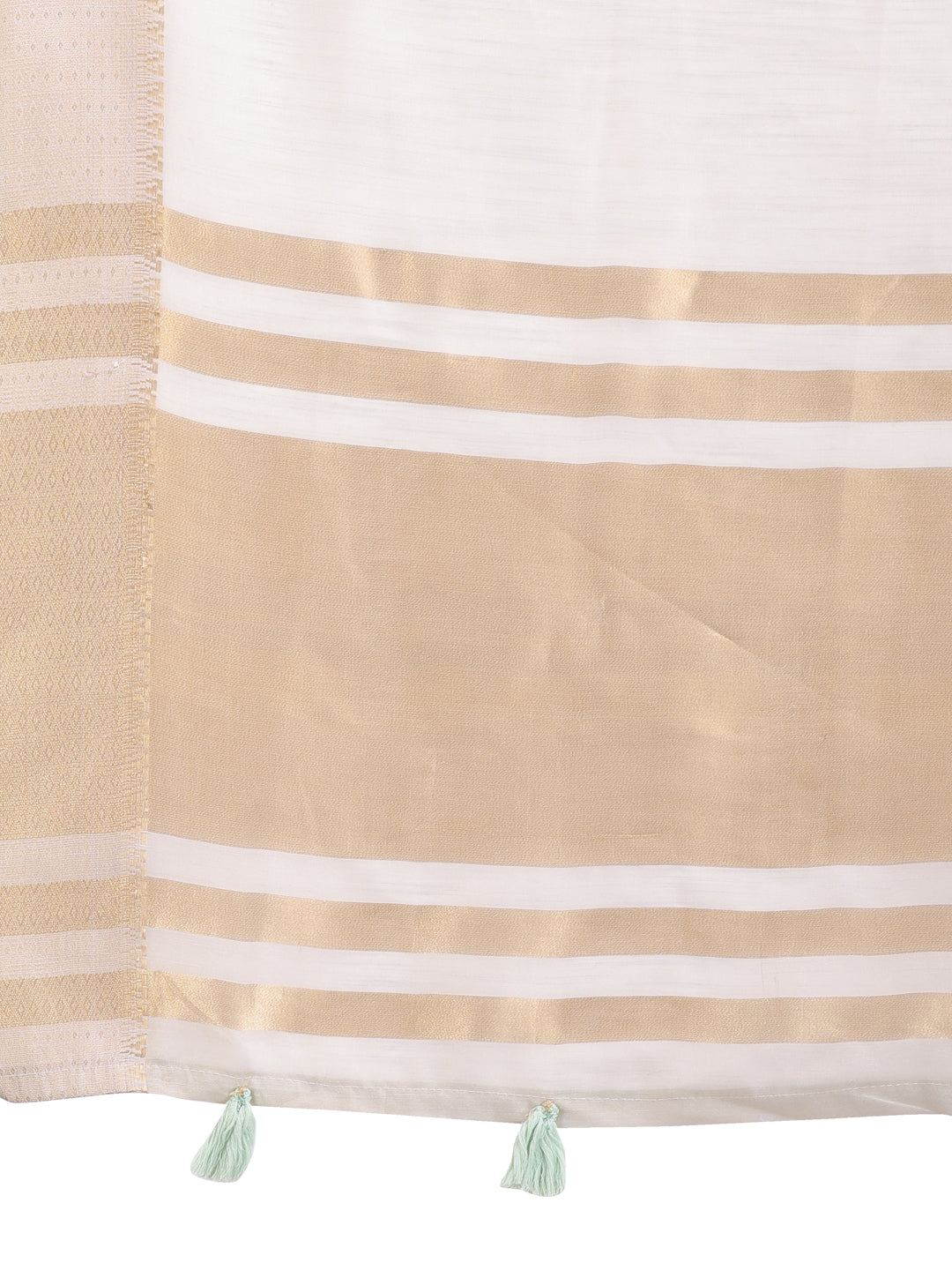Shree Shyam Fashion Elegant Grey Woven Linen Saree with Contrast Zari Border & Tassels - Soft & Breathable Party Wear