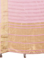 Shree Shyam Fashion Light Pink Organza Woven Zari Work Traditional Tassel Saree