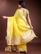 Shree Shyam Fashion Yellow Gold Cotton Ready-to-Wear Saree - Simplicity Meets Effortless Grace