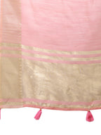Shree Shyam Fashion Pink Gold Cotton Ready-to-Wear Saree - Simplicity Meets Effortless Grace
