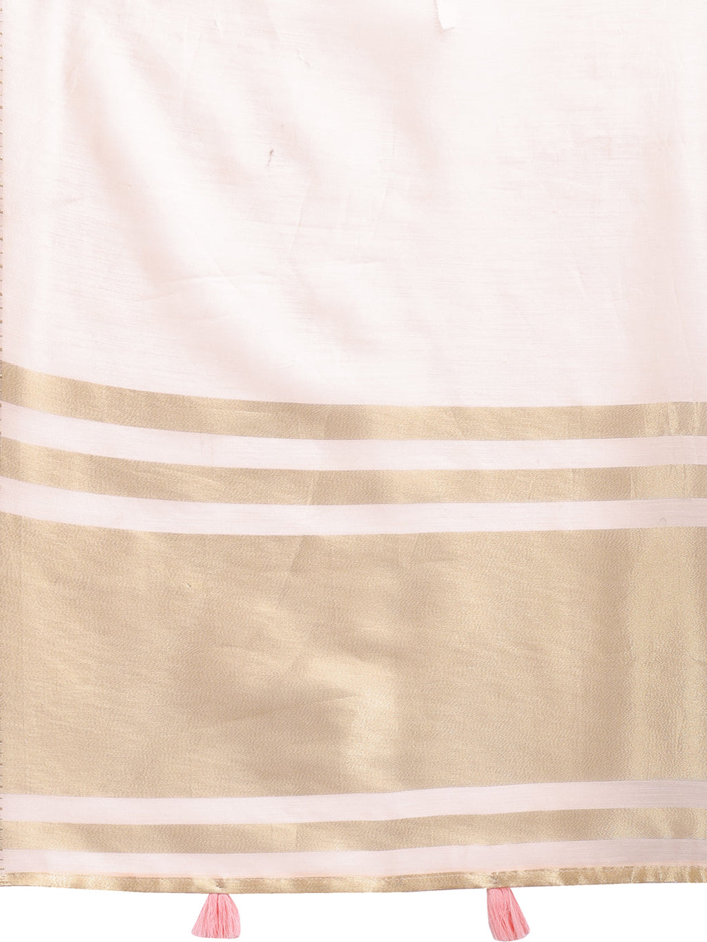 Shree Shyam Fashion Peach Gold Cotton Ready-to-Wear Saree - Simplicity Meets Effortless Grace