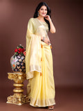 Shree Shyam Fashion Yellow Gold Cotton Ready-to-Wear Saree - Simplicity Meets Effortless Grace