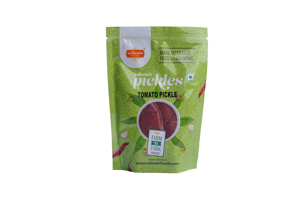 Vellanki Foods Andhra Pickles Combo Pack (250 gm Each) - Ginger Pickle,Tomato Pickle - Distacart