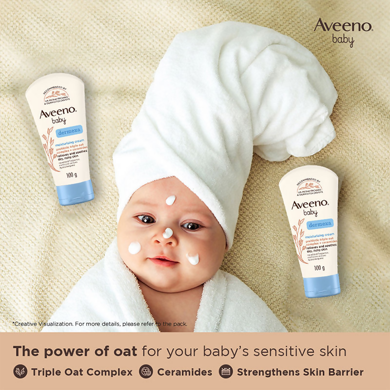 Aveeno Baby Dermexa Moisturising Cream - Prebiotic Oat + Ceramides For Dry