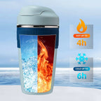 Wosta Travel Coffee Mug with Lid and Straw Tumbler - 480ml (Sky Blue)