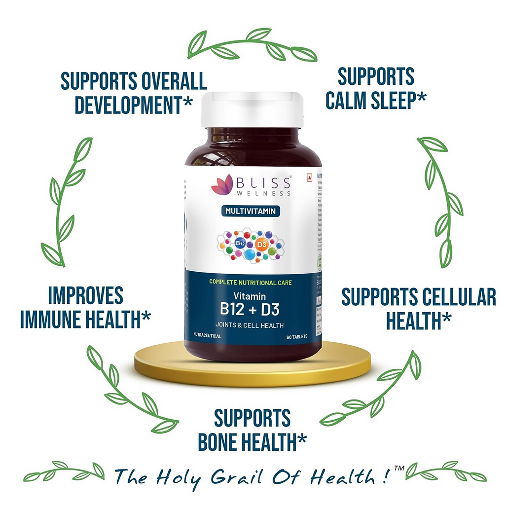 Bliss Welness Vitamin B12+D3 Tablets - Distacart