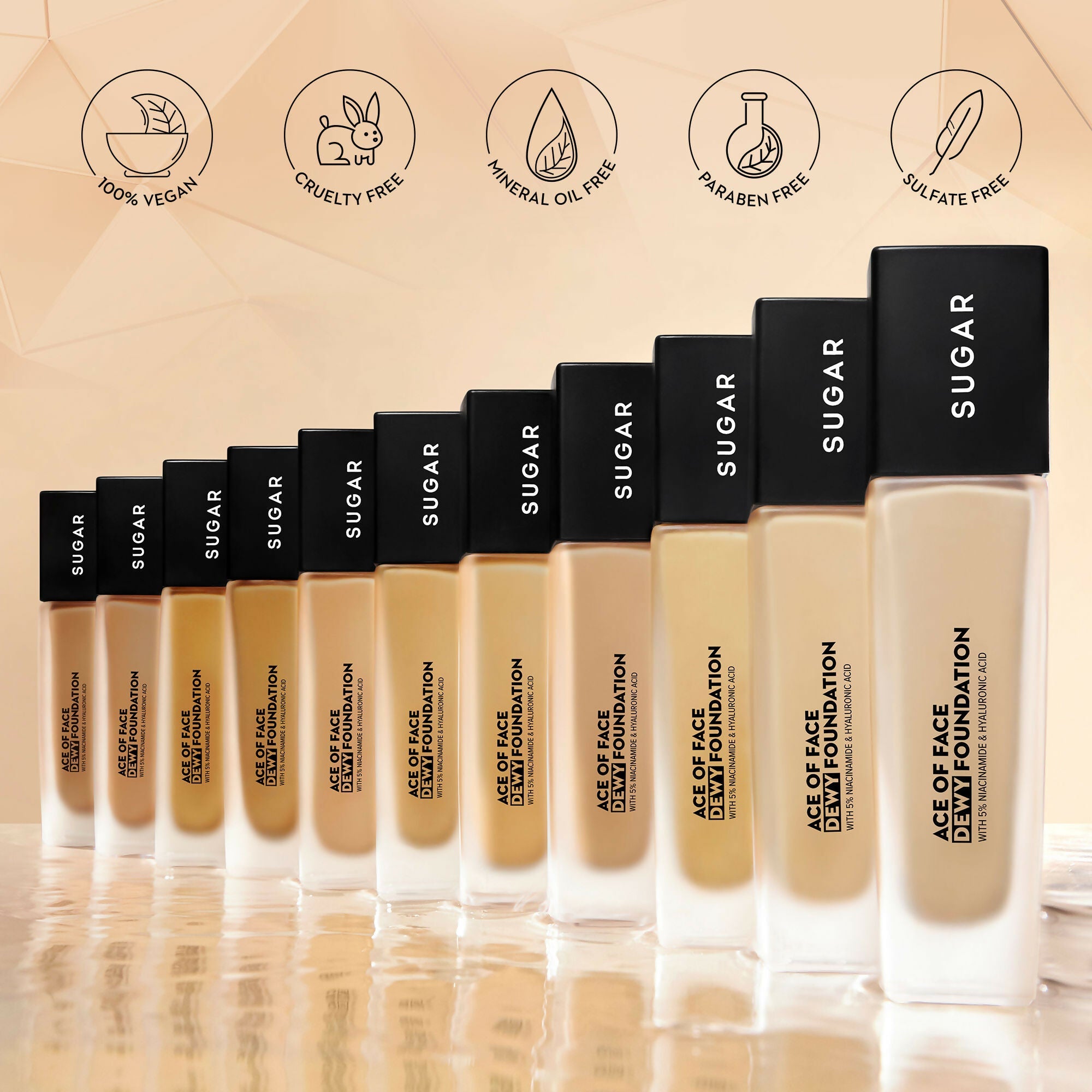 Sugar Ace Of Face Dewy Foundation - 07 Vanilla Latte