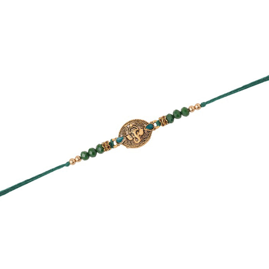 trueBrowns X Voylla Lord Ganesha Rakhi With Rudraksha - Distacart