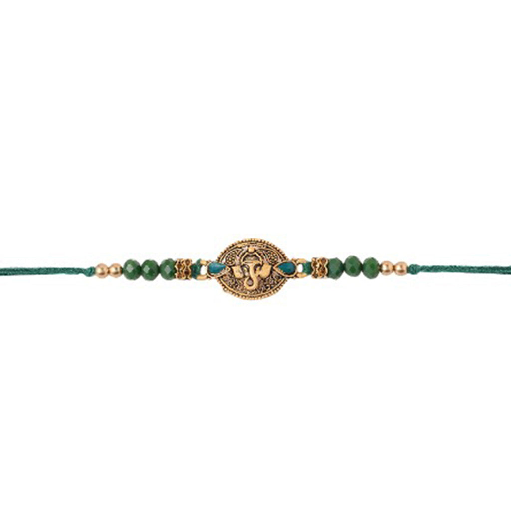 trueBrowns X Voylla Lord Ganesha Rakhi With Rudraksha - Distacart