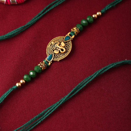 trueBrowns X Voylla Lord Ganesha Rakhi With Rudraksha