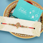 trueBrowns X Voylla Designer Ganesha Rakhi With Roli Chaawal Pack - Distacart