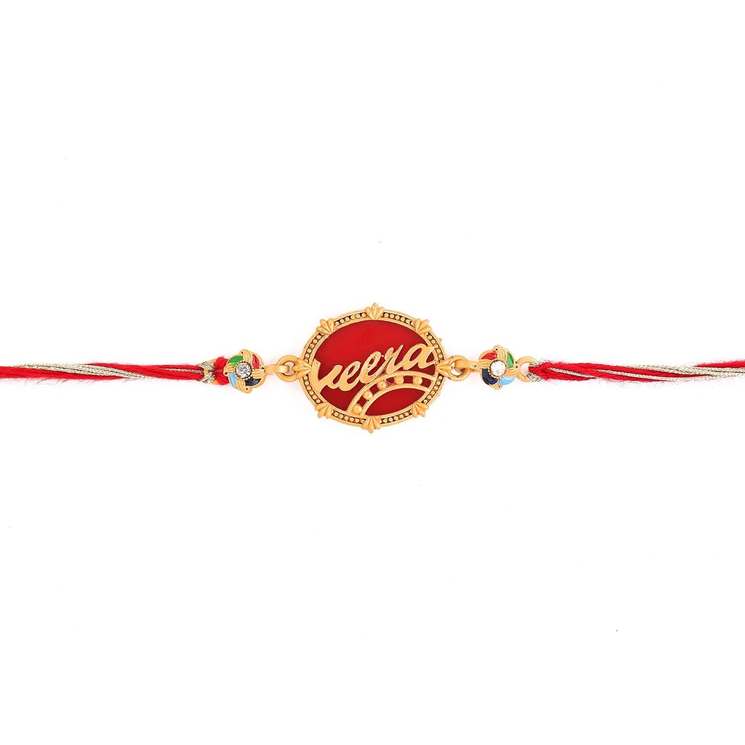 trueBrowns X Voylla Designer Veera Enameled Rakhi With Roli Chaawal Pack - Distacart