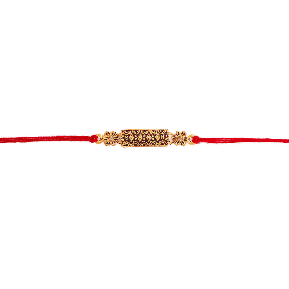trueBrowns X Voylla Antique Floral Designer Rakhi With Roli Chaawal Pack - Distacart