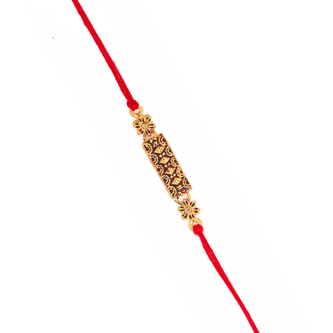 trueBrowns X Voylla Antique Floral Designer Rakhi With Roli Chaawal Pack - Distacart