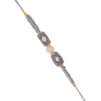 trueBrowns X Voylla Silver Beaded Rakhi With Roli Chaawal Pack - Distacart