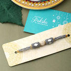 trueBrowns X Voylla Silver Beaded Rakhi With Roli Chaawal Pack - Distacart