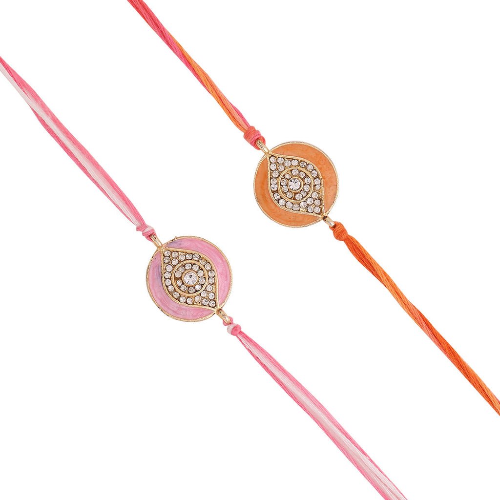 trueBrowns X Voylla Enameled Rakhi Combo Set With Roli Chaawal Pack - Distacart