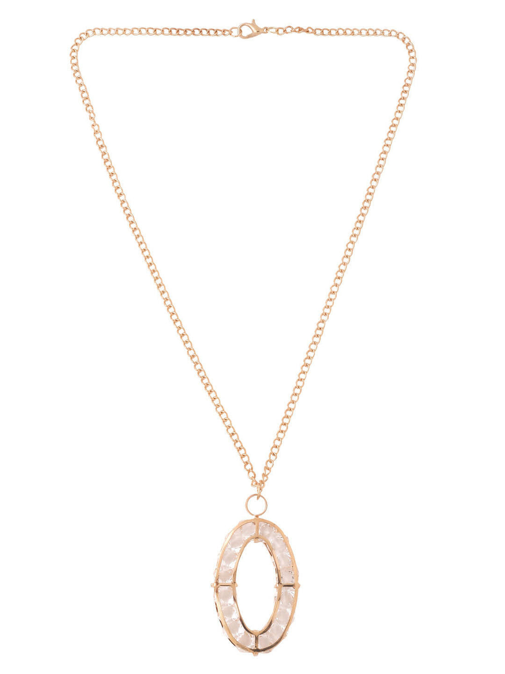 NVR Women Gold-Polished Oxidised Bohemian Necklace