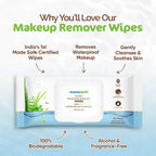 Mamaearth Micellar Gentle Makeup Remover Wipes - Distacart