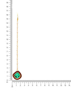 Ruby Raang Green and Red Meenakari Kundan Maang tikka - Distacart