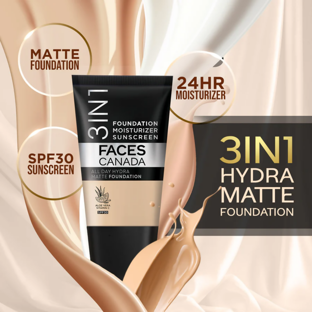 Faces Canada All Day Hydra Matte Mini Foundation - Warm Natural 021 - Distacart