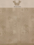 Multicolor Silk Blend Digital Print Striped Saree with Unstitched Blouse - Hiral Fashion