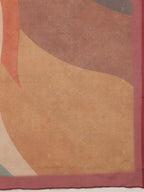 Multicolor Silk Blend Digital Print Striped Saree with Unstitched Blouse - Hiral Fashion