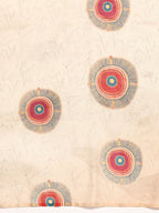 Beige Silk Blend Digital Print Geomatric Saree with Unstitched Blouse - Hiral Fashion