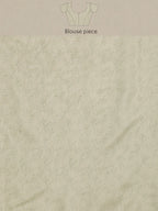 Beige Silk Blend Digital Print Geomatric Saree with Unstitched Blouse - Hiral Fashion
