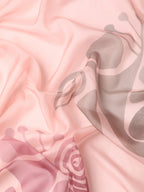 Peach Silk Blend Digital Print Abstract Saree with Unstitched Blouse - Hiral Fashion