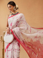 Hiral Fashion Pink Bollywood Mul Cotton Abstract Digital Printed Saree