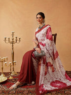 Hiral Fashion Brown Bollywood Mul Cotton Floral Digital Printed Saree