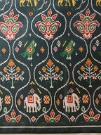 Hiral Fashion Green Bollywood Mul Cotton Ikkat Digital Printed Saree