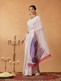Hiral Fashion Off White Bollywood Mul Cotton Abstract Digital Printed Saree