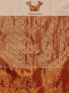 Green Pure Silk Woven Zari Design Floral Saree with Unstitched Blouse - Hiral Fashion