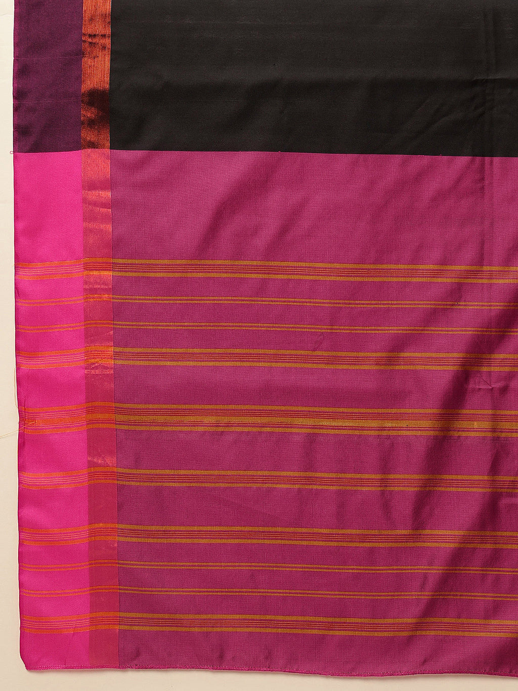 Hiral Fashion Black Banarasi Art Silk Solid Saree