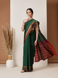 Hiral Fashion Green Banarasi Art Silk Solid Saree
