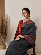 Hiral Fashion Grey Banarasi Art Silk Solid Saree