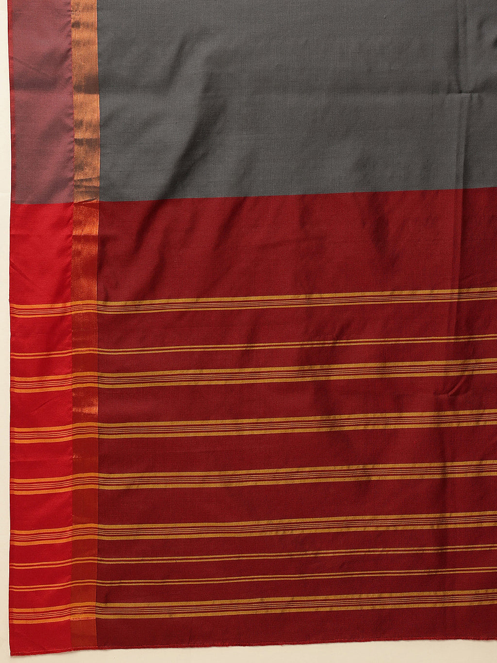 Hiral Fashion Grey Banarasi Art Silk Solid Saree