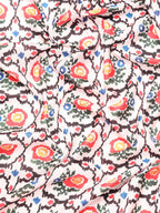 White Silk Blend Digital Print Patola Saree with Unstitched Blouse - Hiral Fashion