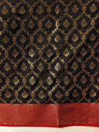 Hiral Fashion Black Banarasi Silk Woven Design Saree